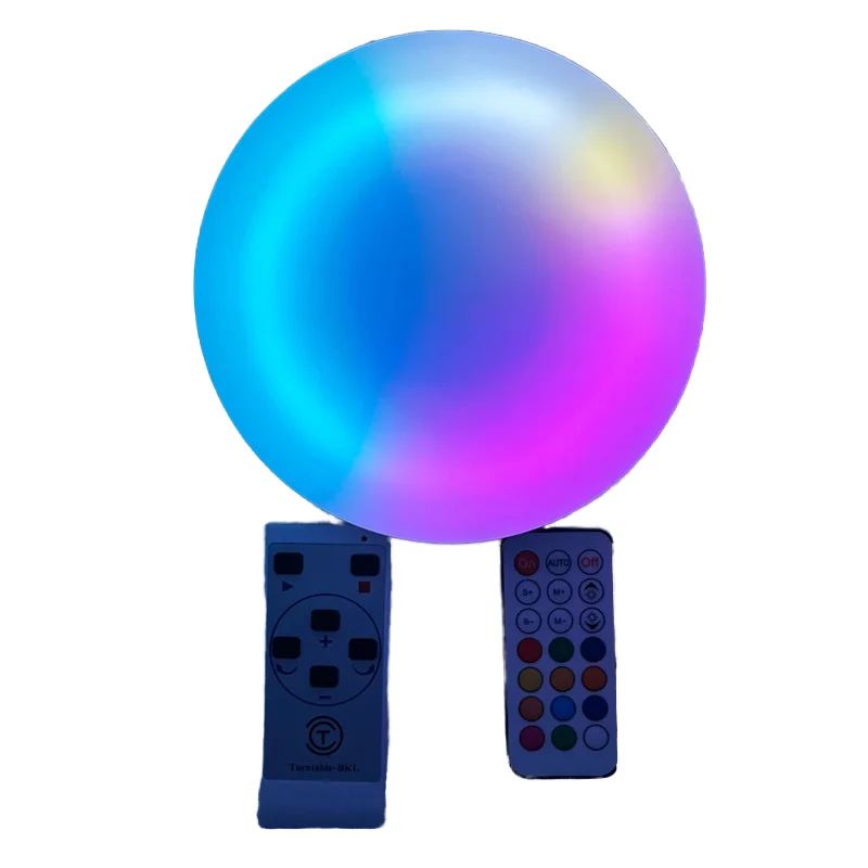 16 см RGB электрический поворотный стол винная бутылка Вращающийся дисплей Стенд со светодиодным атмосферным светом для фотографии Продукт 360