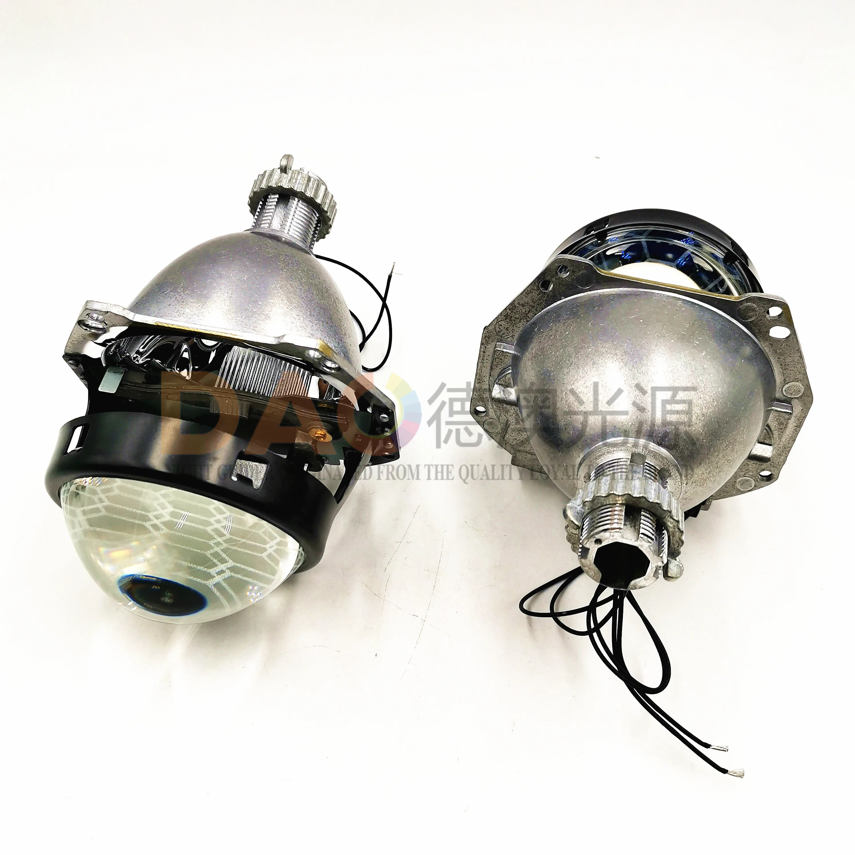 DAO super bright OEM  car headlight projector lens blue coating bi xenon football lens for auto light replacement