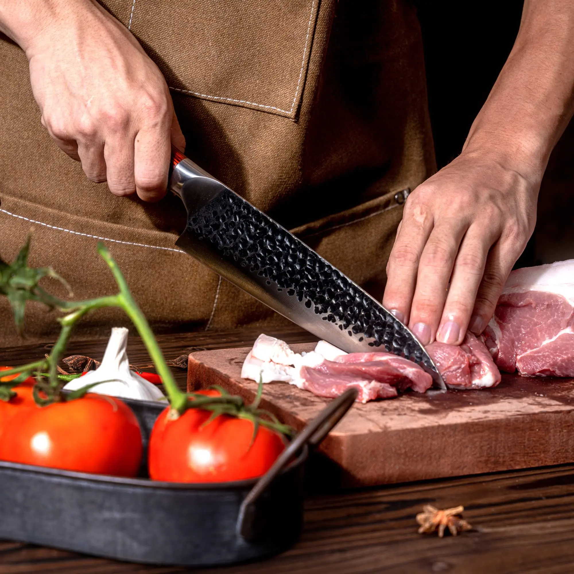 Hot Sale High Carbon Steel Ergonomic Handle 8 inch Kitchen Durable Sharp Japanese Chef Knife