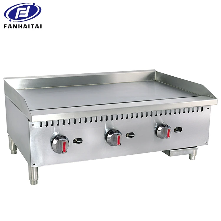 
Passed ETL Certificate Restaurant Kitchen Equipment Commercial 3 burner Flat Top 900MM Gas Griddle 