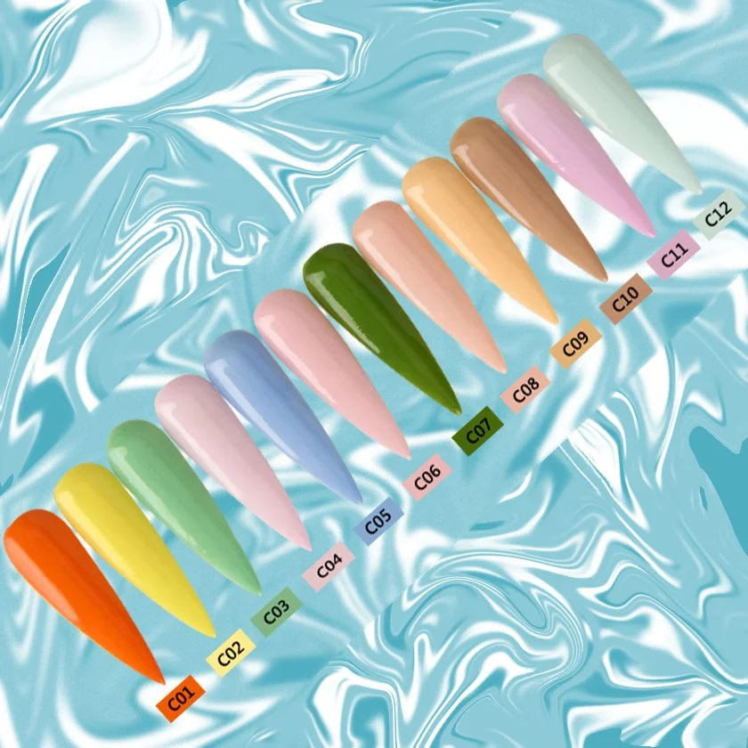 Hot selling organic tammy taylor acrylic powder  12 new colors