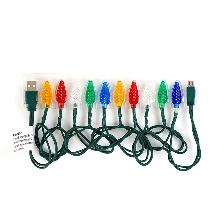 Рождественский декоративный светящийся usb-кабель для передачи данных для фестиваля, десять огней в форме дерева, usb-кабель для передачи данных, быстрая зарядка для всех телефонов