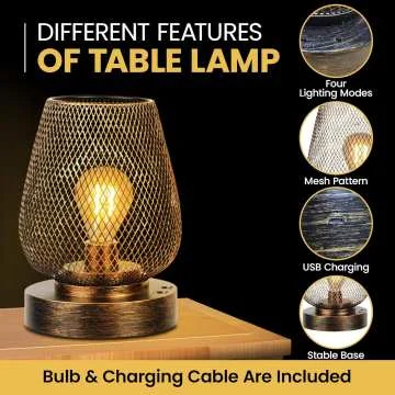 hot sale retro Lantern lamp Outdoor bedside reading usb charging Lantern Metal Cordless battery operated table lamp