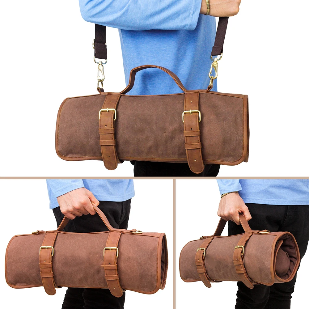 Custom Logo 17 Pcs Portable Stainless Steel Bar Tool  Travel Bartender Kit Bag Cocktail Shaker Set