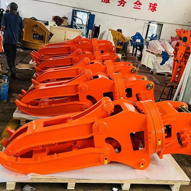 Scrap Iron Purchasing Station With Steel Grabber Excavator Driven Hydraulic Rotary Wood Gripper Waste Material Grabber Price