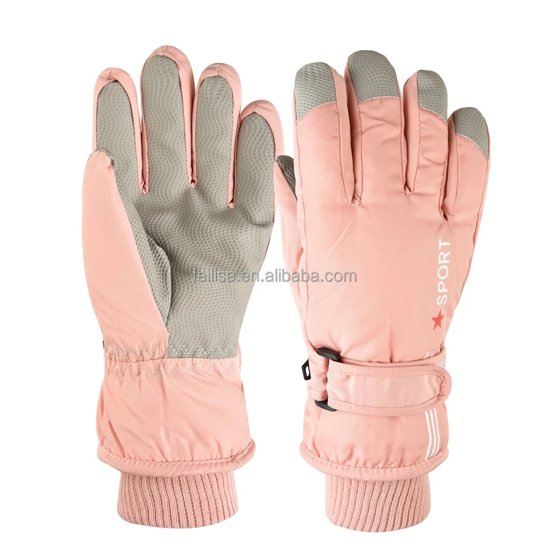 Cute Children Ski Gloves Waterproof Kid Winter Snow full finger  Ski Skateboard Gloves