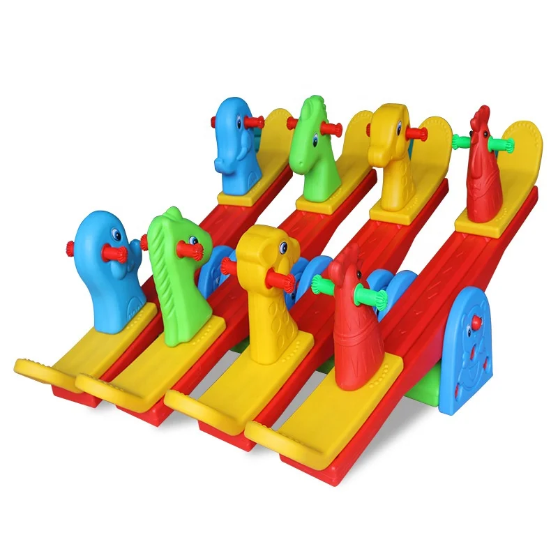 Seesaw kindergarten playground community children indoor and outdoor double plastic facilities rocking horse