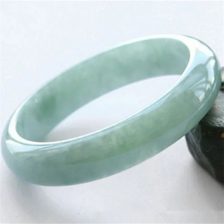 Natural Green Jade Bangle Bracelet Charm Fine Jewelry Accessories Hand-Carved Lucky Amulet Gifts for Women