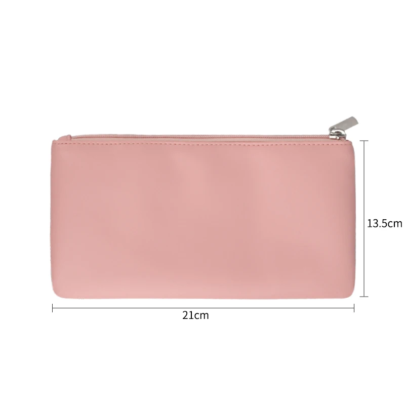 waterproof faux leather personalized vegan pink PU travel toiletry cosmetics bag women makeup