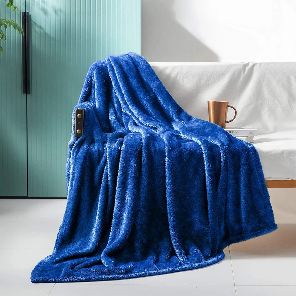 50*70 inches Plush Fuzzy Soft Fleece Throw Blanket Cozy Soft Warm Throw Blanket for Bed