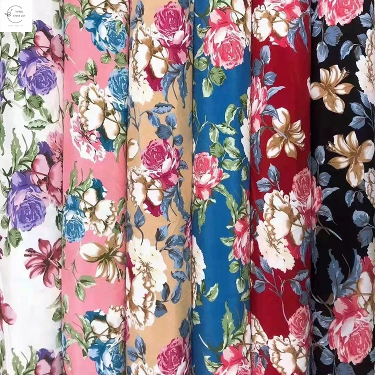 Wholesale popular 100%polyester fabric 4-way-stretch print fabric stock fabric from shaoxing