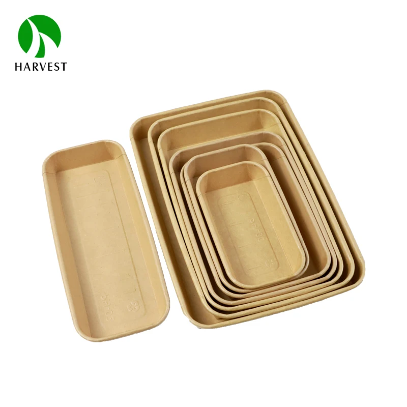 Good price eco paper catering take away food tray burger fried chicken fries sushi packaging supplies
