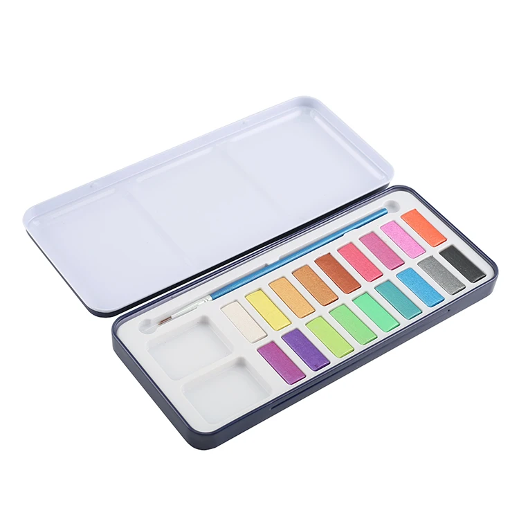 Hot Selling 18 colors solid watercolor Paint Sets