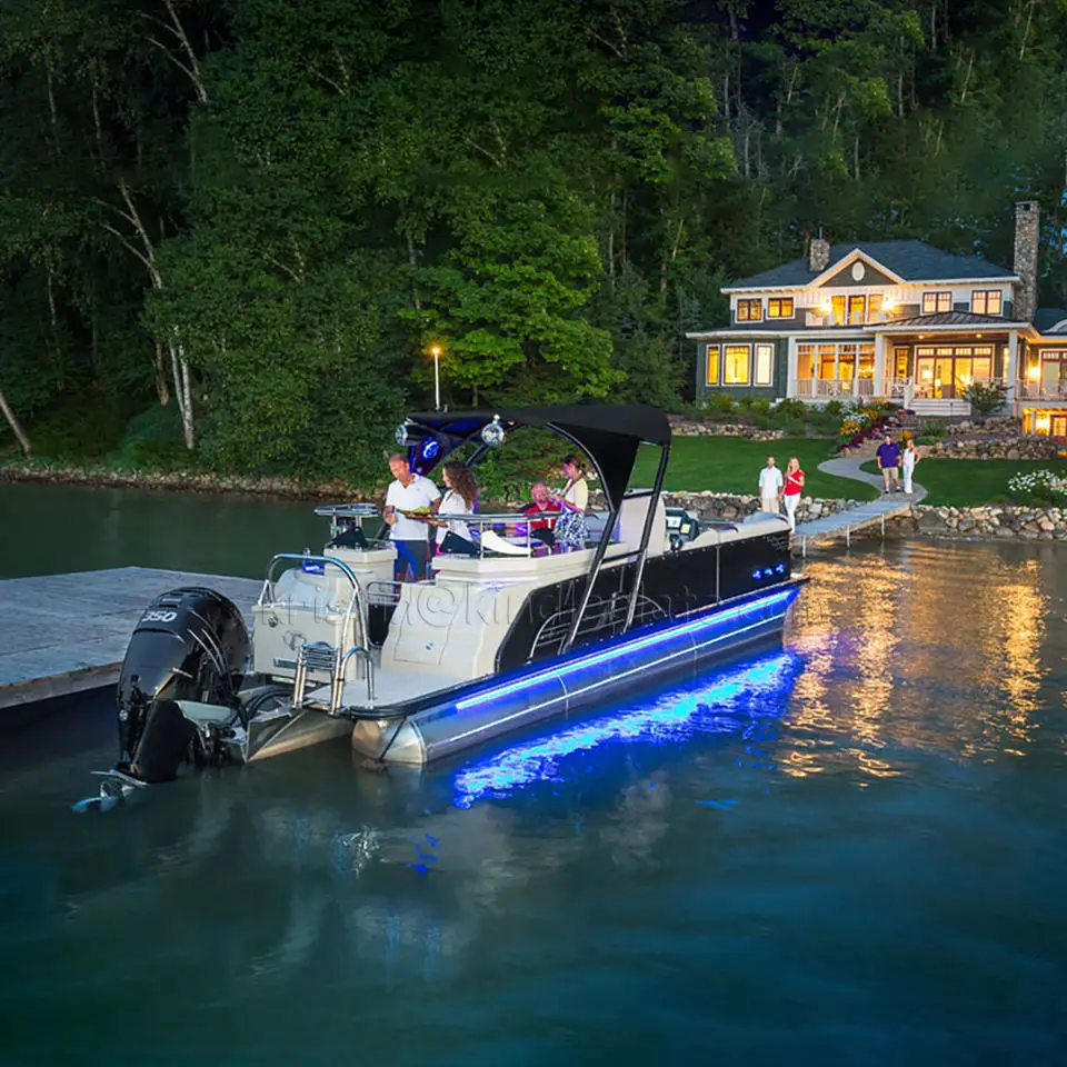 Best New Aluminum Pontoons for Luxury Floating Yachts for Party Drifting on Rivers for Outdoor Entertainment Sports Boating