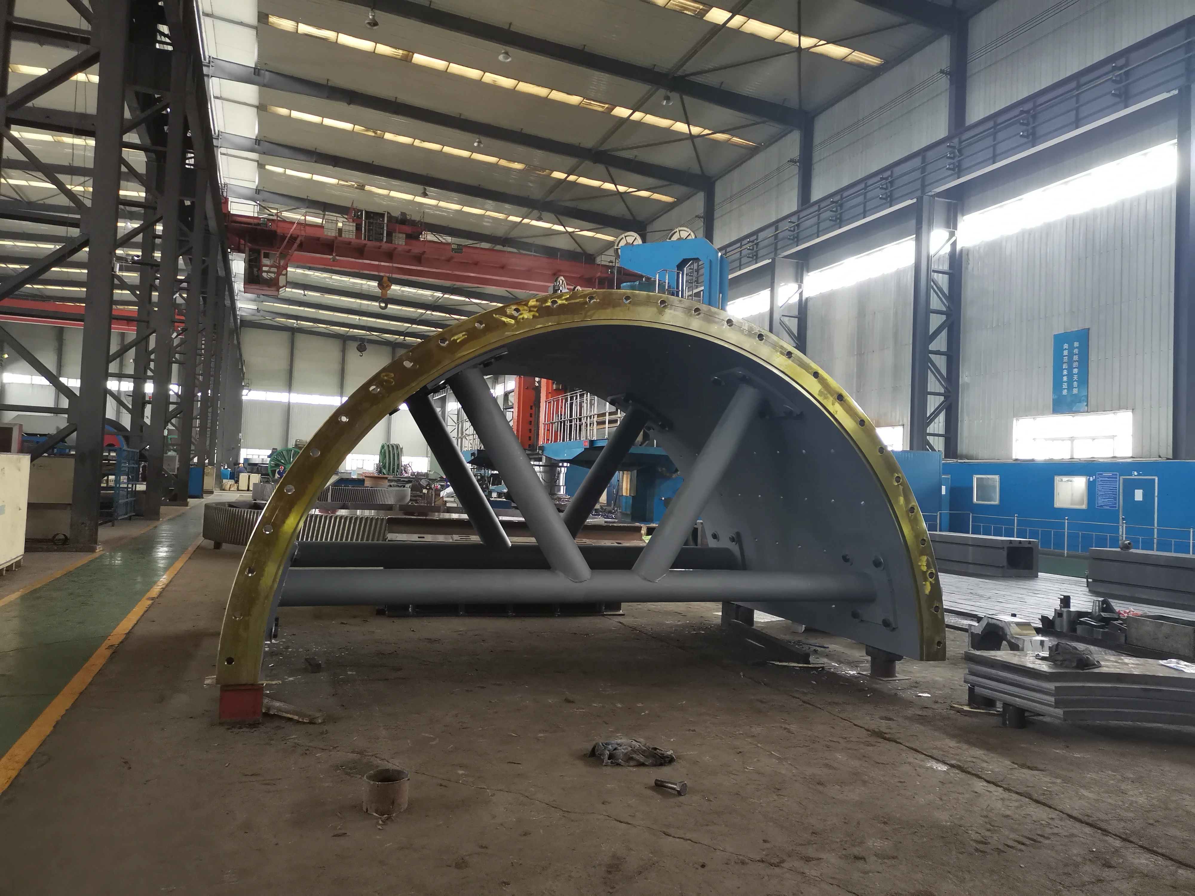 Customized Heavy Duty Cnc Lathe Machining Casting Cement Cap Ball Mill Heads Steel End Cover