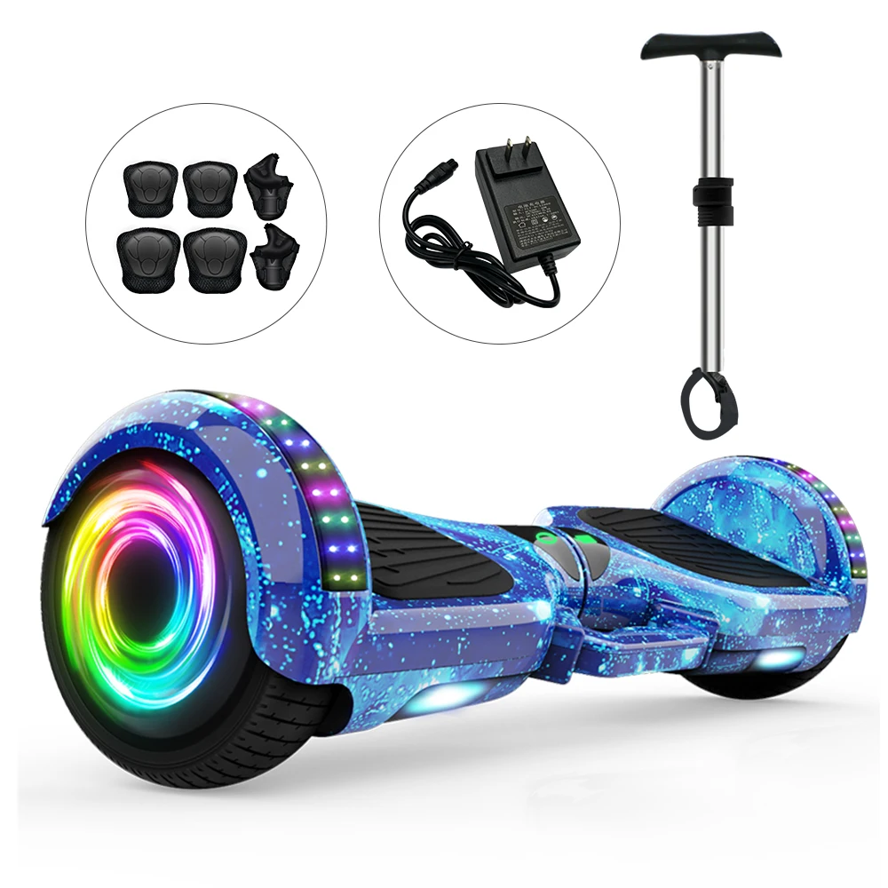 ZT 6.5 Inch Smart Self Balancing Adult Children Balance Scooter Led Lights Hover Board With BT