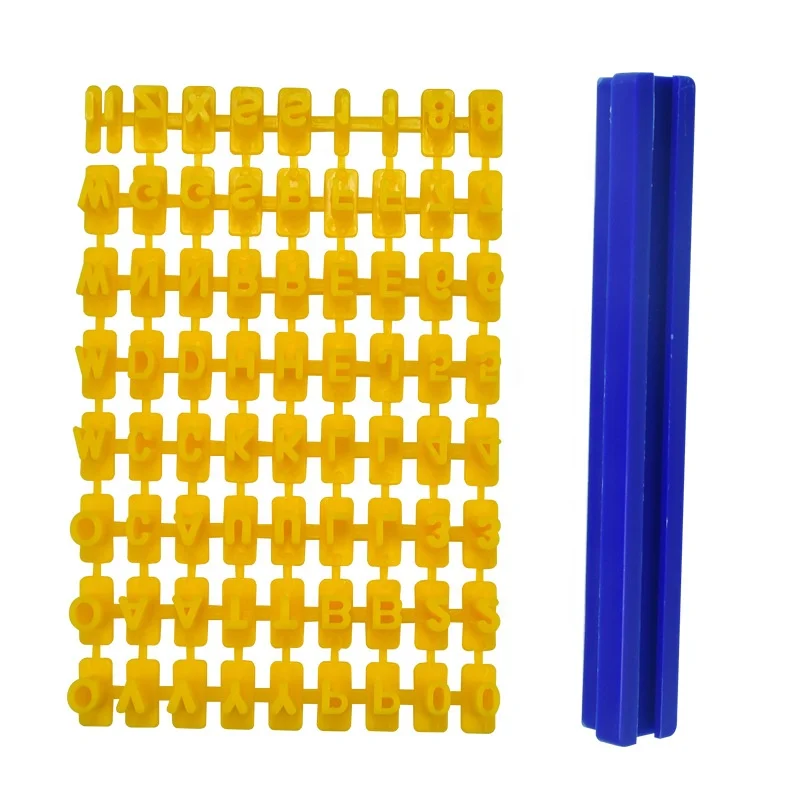 Wholesale  Alphabet Number Cookies Biscuit Letter Stamp Embosser Fondant Cake Decorating Mold Braking tools set