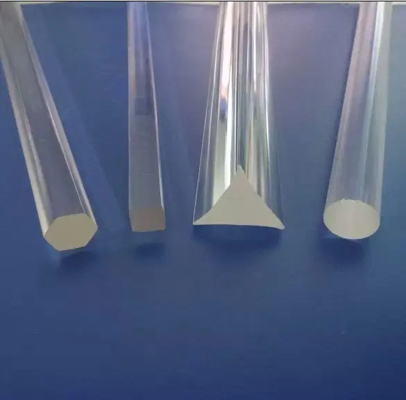 irregular shapes square acrylic triangle rods hexagon and threaded frost acrylic bubble rod