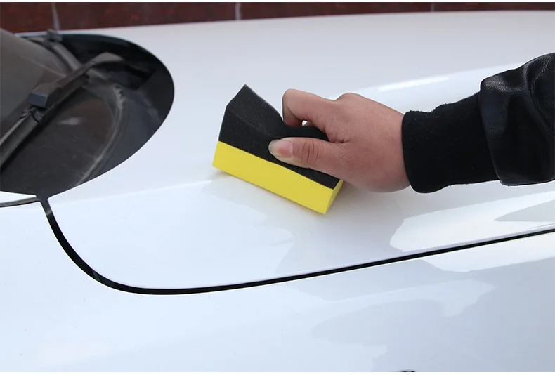 Auto U-Shape Tire Wax Polishing Compound Sponge Tyre Cleaning Edge Sponge