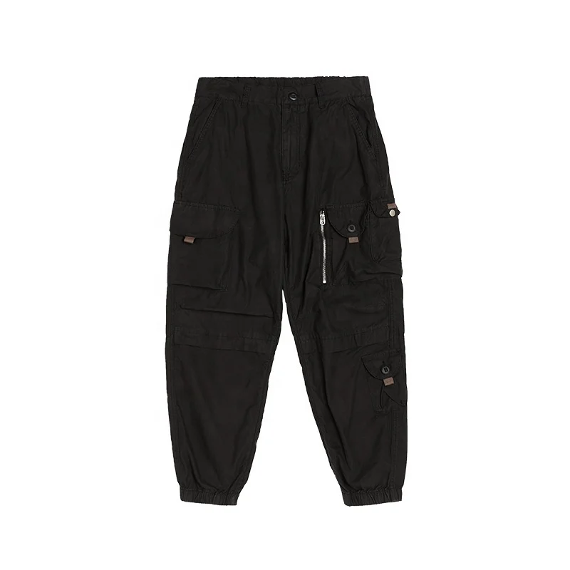 
Hot Sale Black Cargo For Men 2021 Wholesale Comfortable Fabric Casual Trousers Mens Pants 