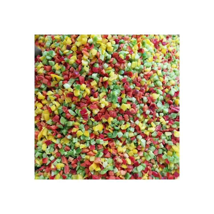 
High quality frozen sweet bell pepper IQF diced mixed pepper vegetables 