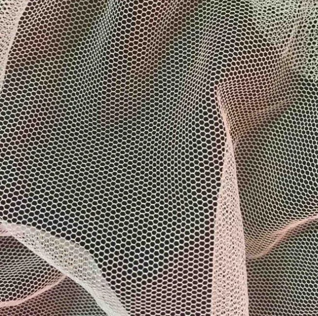 Breathable Soft 100% Polyester Mosquito Net Fabric Multicolor Mesh Fabric