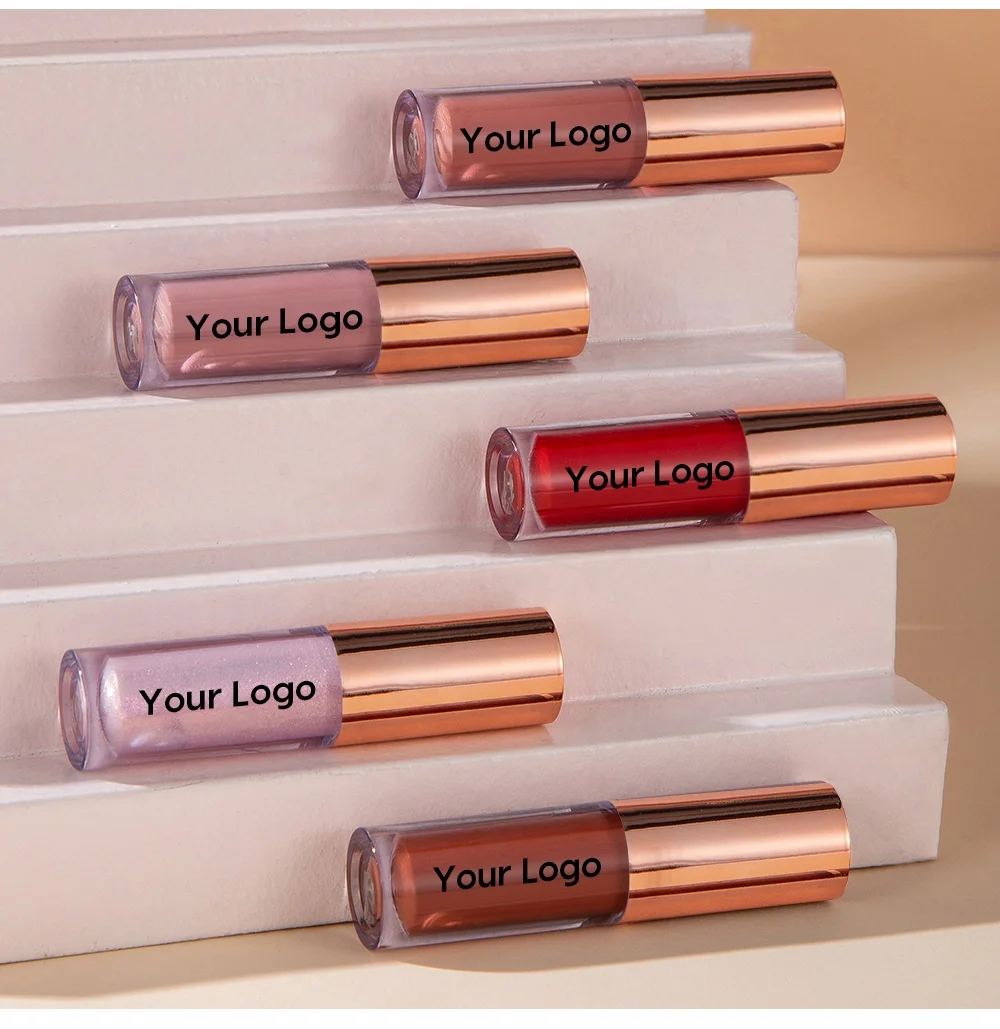2022 Private Label 12 Colors Matte Lipstick Wholesale Waterproof Oem Makeup Custom Vegan liquid  Lip Gloss
