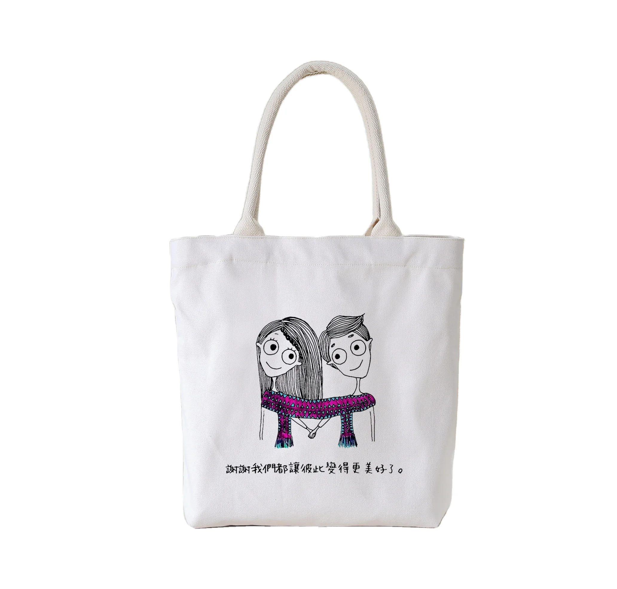 
Сумка для покупок с изображением комикса манги, мягкая цветная сумка-тоут с индивидуальным логотипом, хлопчатобумажная прочная сумка-тоут из хлопка с цифровой печатью для улицы 