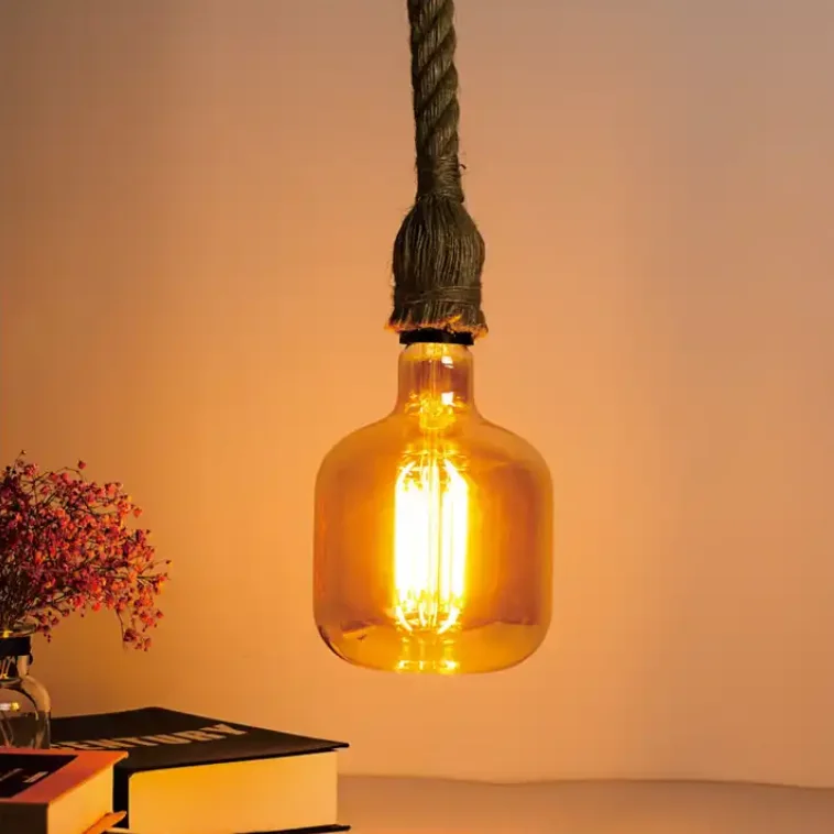 Vintage Twisted Rope  Switch Industrial for Lamp Fixture DIY Plug in Pendant Light Cord Kit