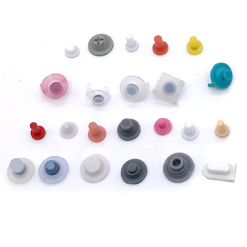 Kaixi Factory customized silicone single keypad button conductive silicone button rubber button keypads