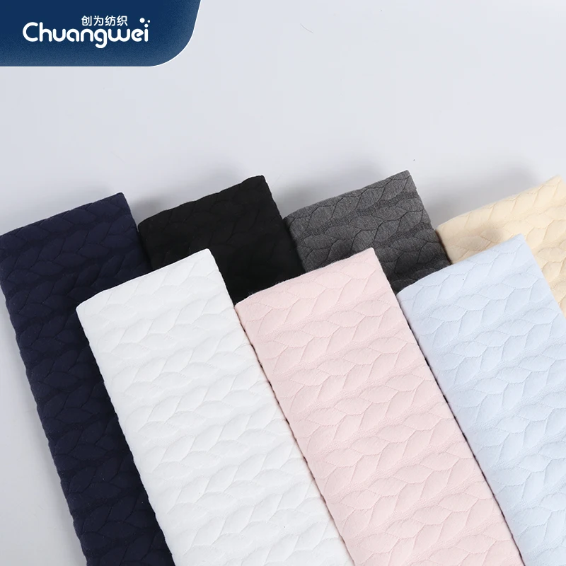 2022new product warm knit fabric polyester scuba knit fabric for baby garment