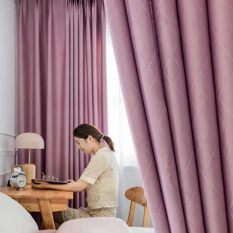 2022 Factory Wholesale High Quality Ready Made Custom Make Design Emboss Blackout Window Curtain for Living Room