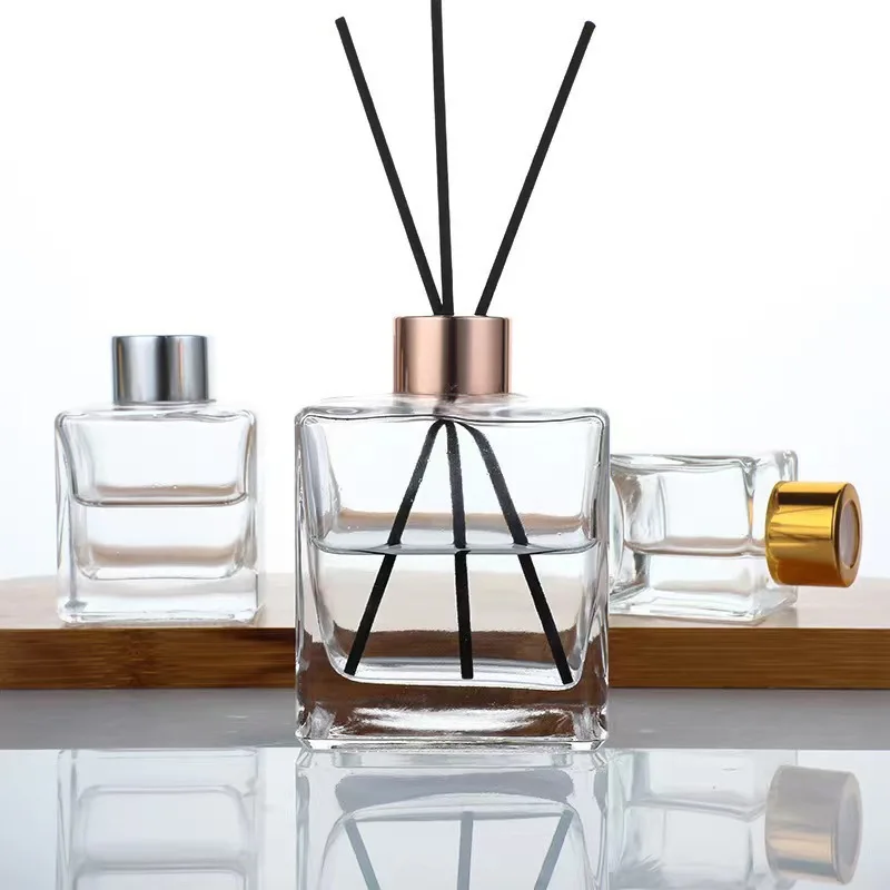 New Design Luxury Home Fragrance Bottle 100ml 250ml 500ml Reed Diffuser Bottle Empty Glass Diffuser Bottles