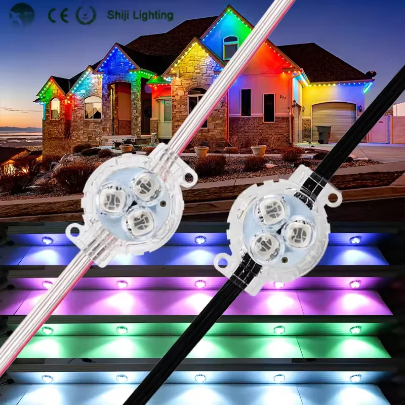 SHIJI Modern Waterproof Outdoor 30mm LED Point Light Source SMD5050 RGB 12V LED Pixel Light For Home
