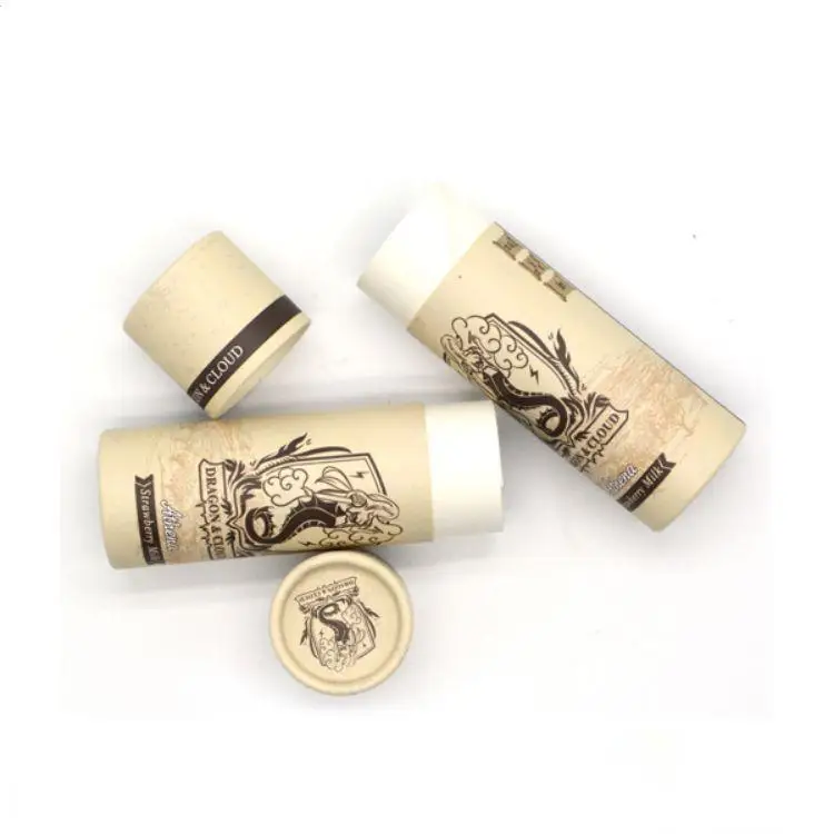 Custom Logo Round Food Paper Tubes Tea Packaging Boxes China Factory Cosmetic Push Up Cardboard Small Kraft Paper Tube Packaging