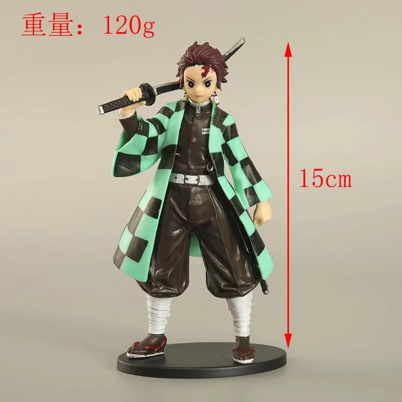 Anime Demon Slayer katana Model Decoration Collection Toy Blind Box Action Figure Set PVC Toys Zenitsu Tanjiro Nezuko