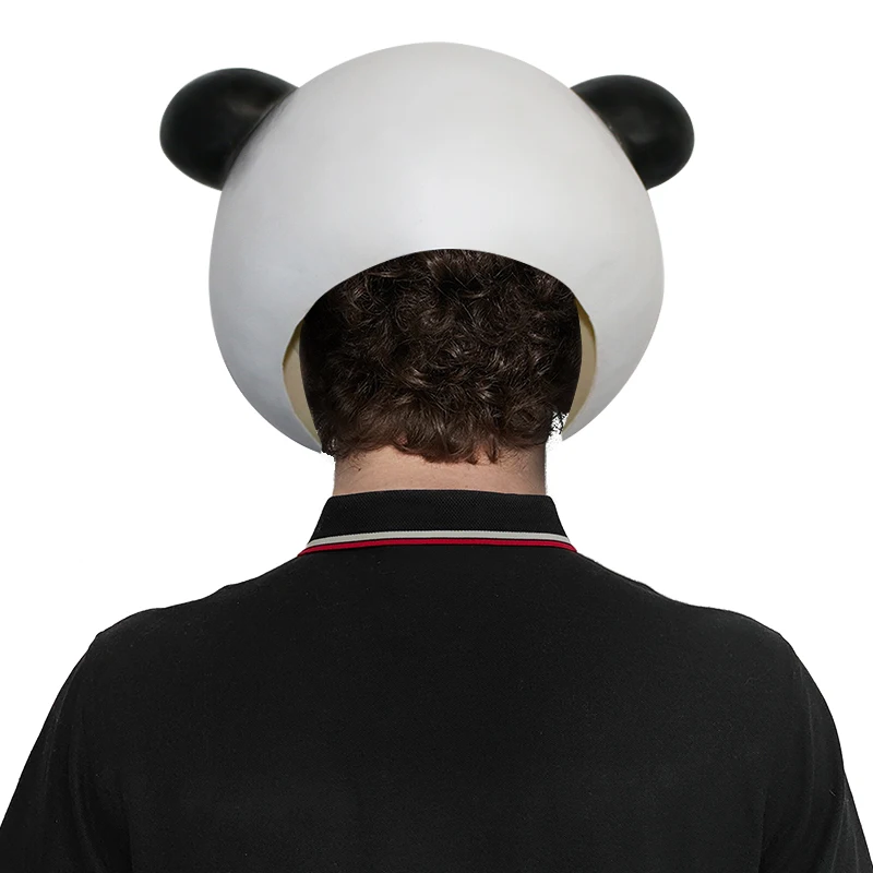 Custom Realistic Animal Full Head Mask Halloween Cosplay Panda Hero Mask Latex Cute Customizable Animal Mask