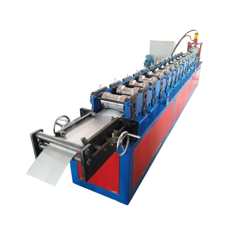 Metal roller shutter door guide rails roll forming machine pu foam shutter door roll forming machine