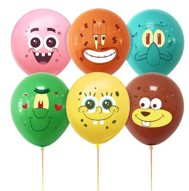 
sponge bob cartoon Theme Party Decorations Balloon Set 12 Inch Latex balloons 