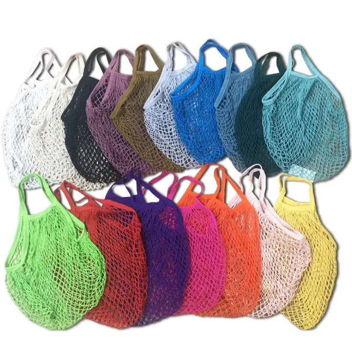 Reusable Produce Mesh Bag Net Bag Eco Friendly Reusable Shopping Bag Zero Waste Organic Cotton for Fruits and Vegetable Mesh