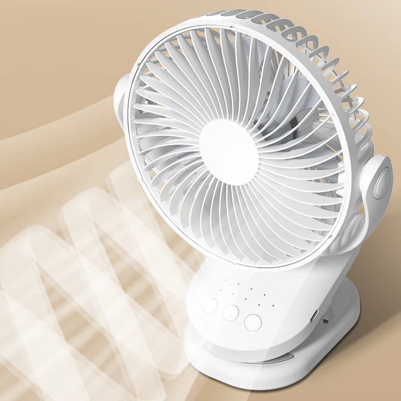 1800mAh Battery  angle 120 Adjustable 4 speeds mode clip fan  Oscillating Fan