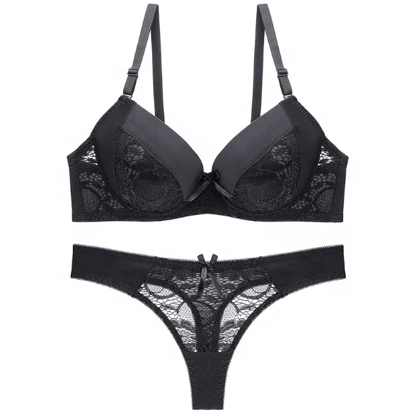 2019 women underwear sets luxury classic lace bra and panty set for girls underwear and bra cheap