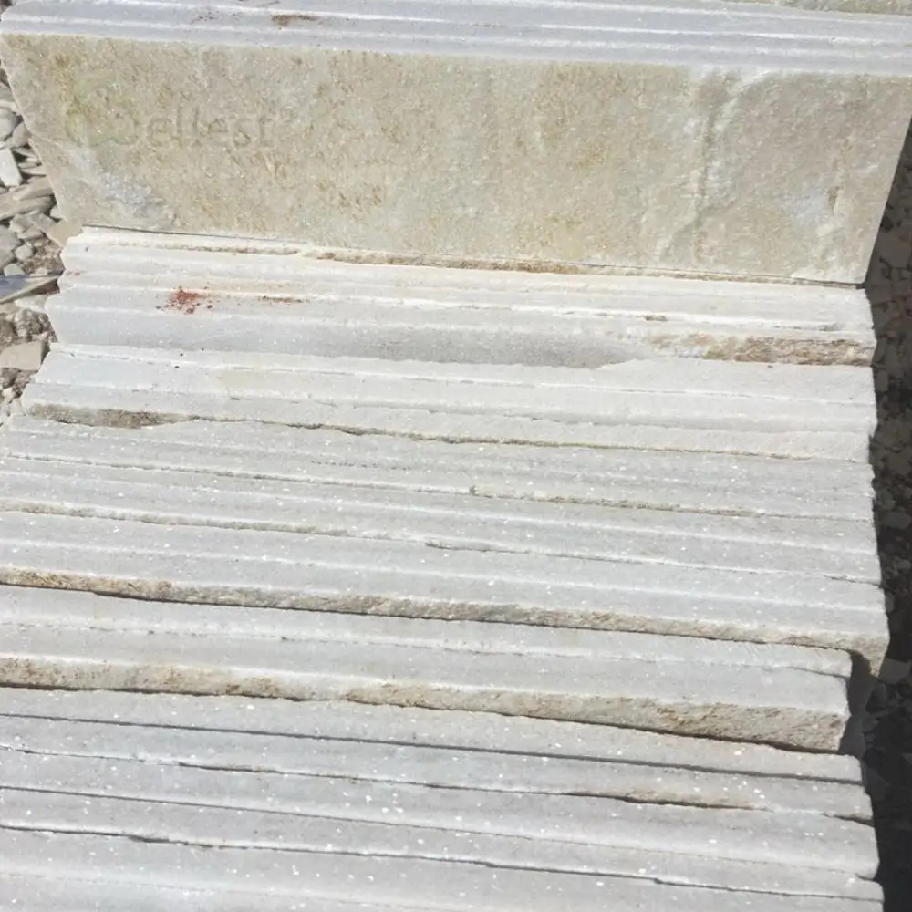 White Quartzite Mushroom Stone for Wall Decoration