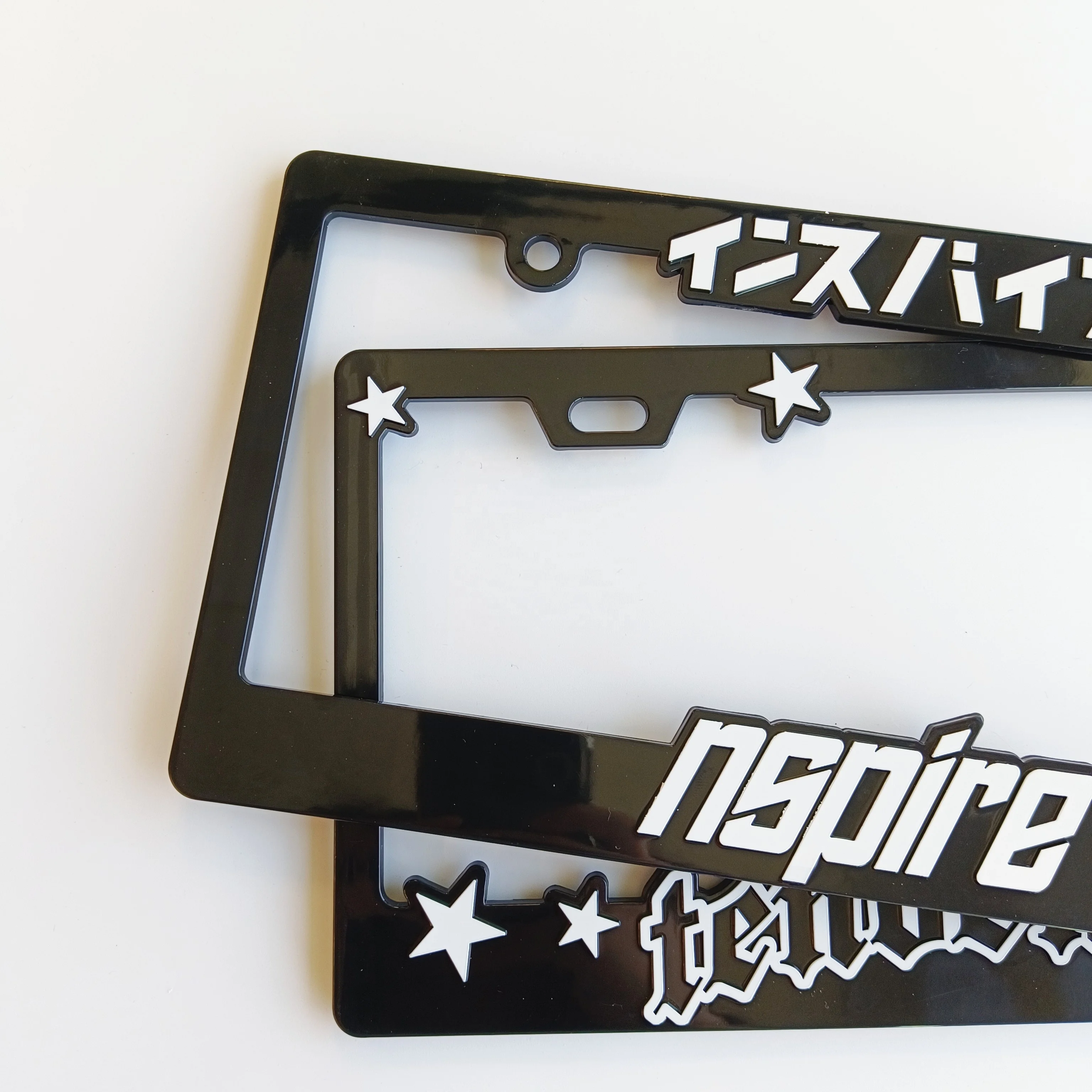 Customized Personalized  License Plate Holder Us Standard  Car Number Company logo License Plates Frame Wholesale Custom Logo