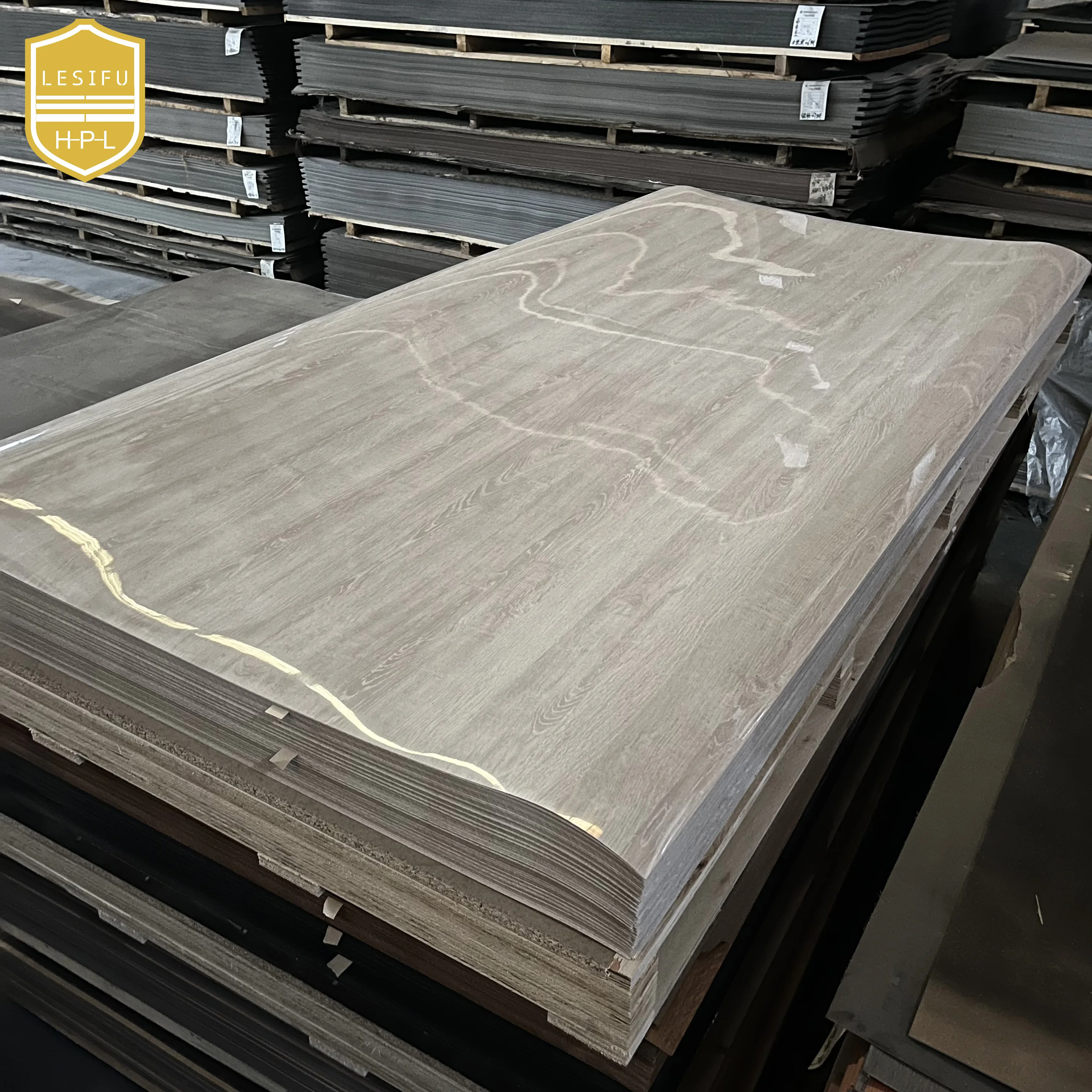 LESIFU 8854 Home Building Material Easy-to-Clean Cabinet Laminate Panel High Gloss Postforming HPL