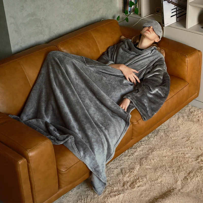 Пуловер унисекс оверсайз с капюшоном из флиса