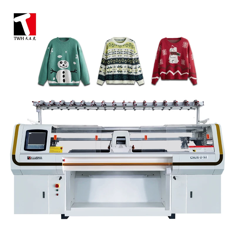 TWH second-hand high-speed computer automatic dual system flat knitting machine for sweater