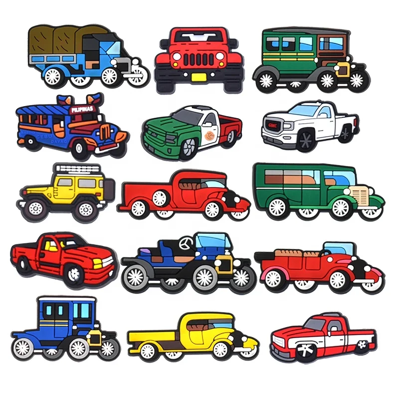 factory price jdm turbo car croc charms subaru excavator trucks cars croc shoe charms fit clogs