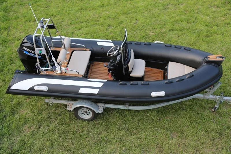 CE RIB480 Inflatable Boat Fiberglass hull Fishing Hypalon semi-rigid RIB Boat