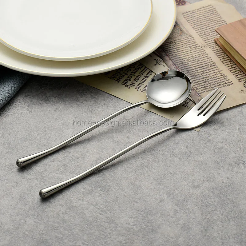 Creative Fang Yuan Vintage Elegant 304 Stainless Steel S-handle Tableware Set Contemporary Knife Spoon Fork Flatware